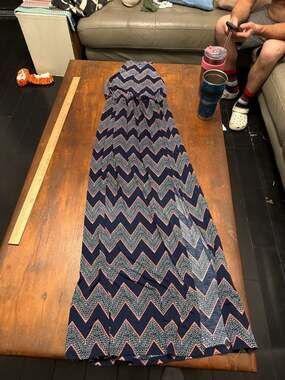 Three Pink Hearts Navy and Pink Chevron Halter Sleeveless Maxi Dress